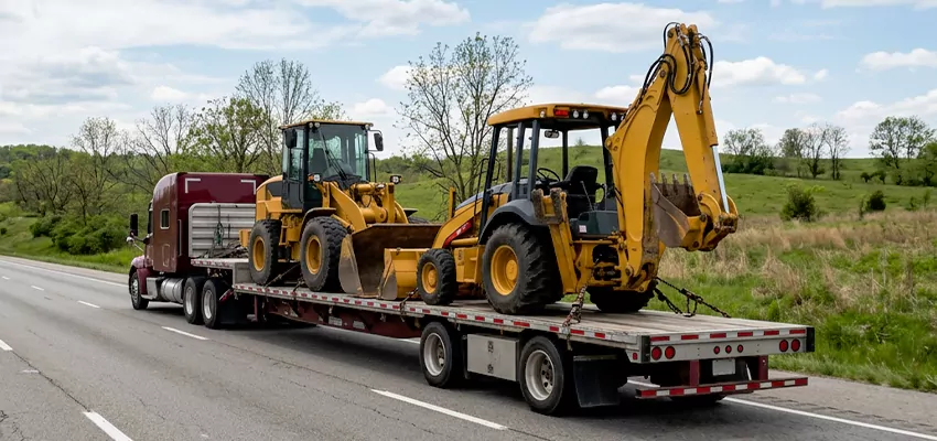 Loader and Backhoe Tractors Transport Washington